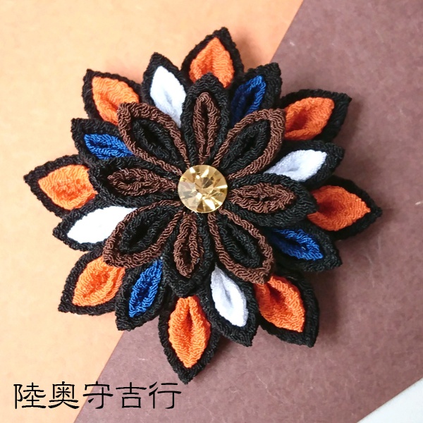 【刀剣乱舞】刀剣男士モチーフつまみ細工クリップブローチ:小