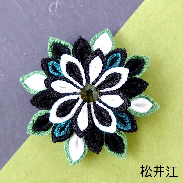 【刀剣乱舞】刀剣男士モチーフつまみ細工クリップブローチ:小