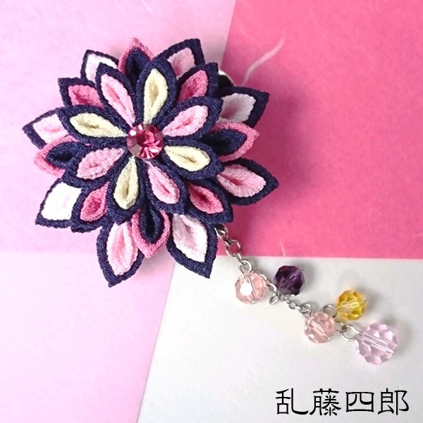 【刀剣乱舞】刀剣男士モチーフつまみ細工クリップブローチ:小