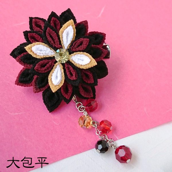 【刀剣乱舞】刀剣男士モチーフつまみ細工クリップブローチ:小