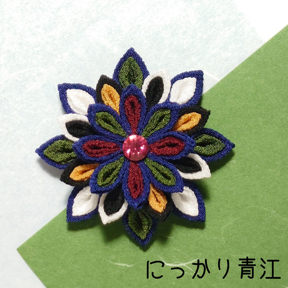 【刀剣乱舞】刀剣男士モチーフつまみ細工クリップブローチ:小