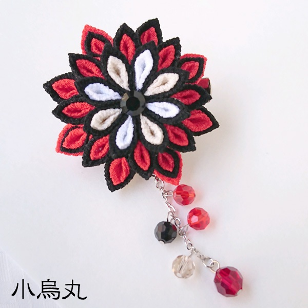 【刀剣乱舞】刀剣男士モチーフつまみ細工クリップブローチ:小