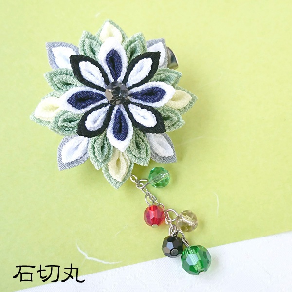 【刀剣乱舞】刀剣男士モチーフつまみ細工クリップブローチ:小