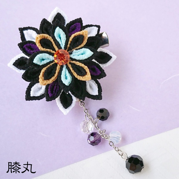 【刀剣乱舞】刀剣男士モチーフつまみ細工クリップブローチ:小