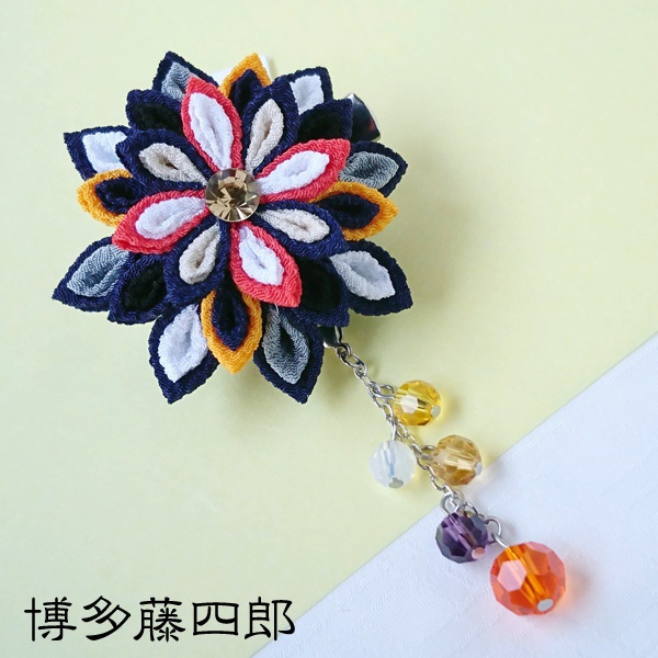 【刀剣乱舞】刀剣男士モチーフつまみ細工クリップブローチ:小