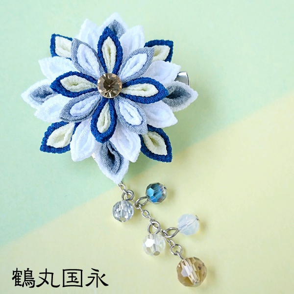 【刀剣乱舞】刀剣男士モチーフつまみ細工クリップブローチ:小