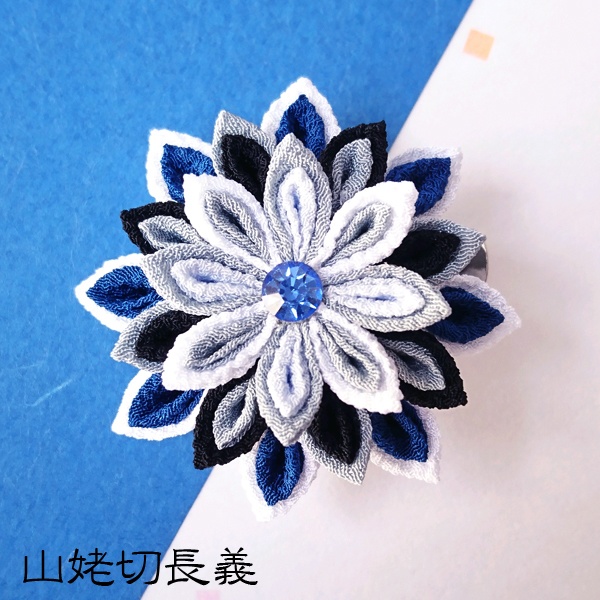 【刀剣乱舞】刀剣男士モチーフつまみ細工クリップブローチ:小