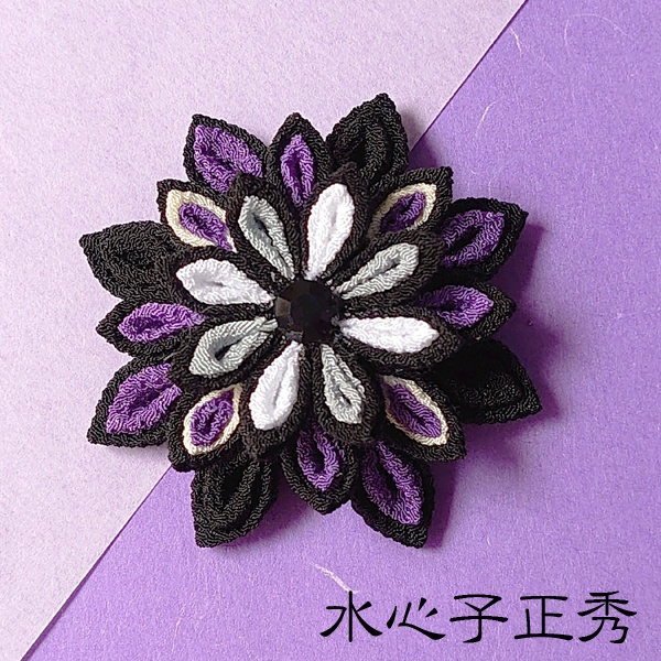 【刀剣乱舞】刀剣男士モチーフつまみ細工クリップブローチ:小