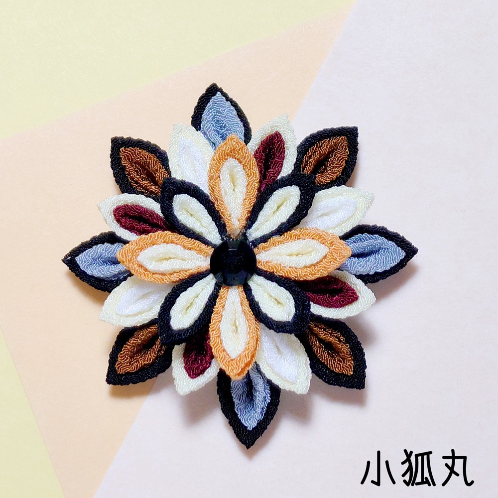 【刀剣乱舞】刀剣男士モチーフつまみ細工クリップブローチ:小