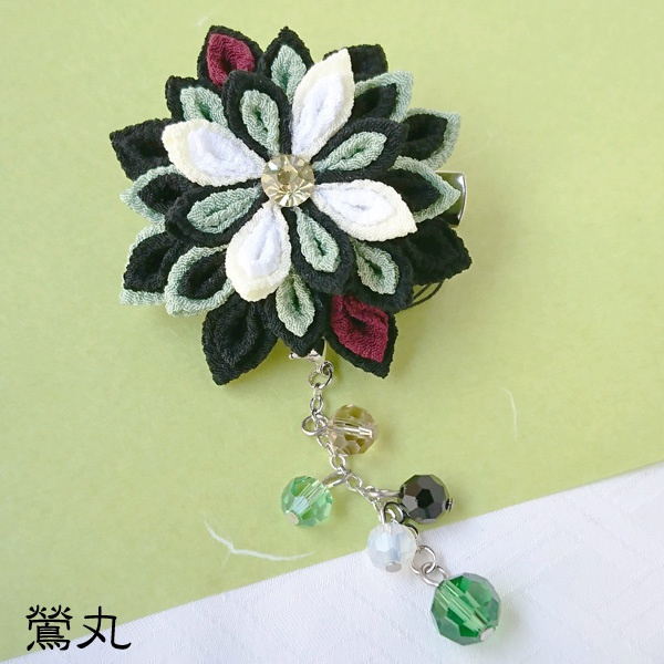 【刀剣乱舞】刀剣男士モチーフつまみ細工クリップブローチ:小