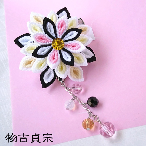 【刀剣乱舞】刀剣男士モチーフつまみ細工クリップブローチ:小