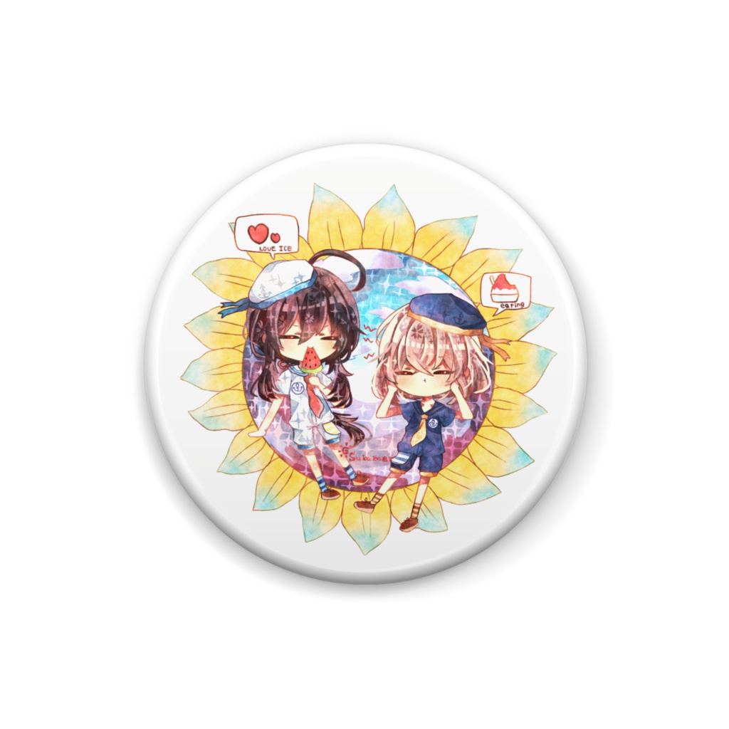 刀剣乱舞】鯰尾藤四郎×骨喰藤四郎【サマー缶バッチ】 - とまと畑