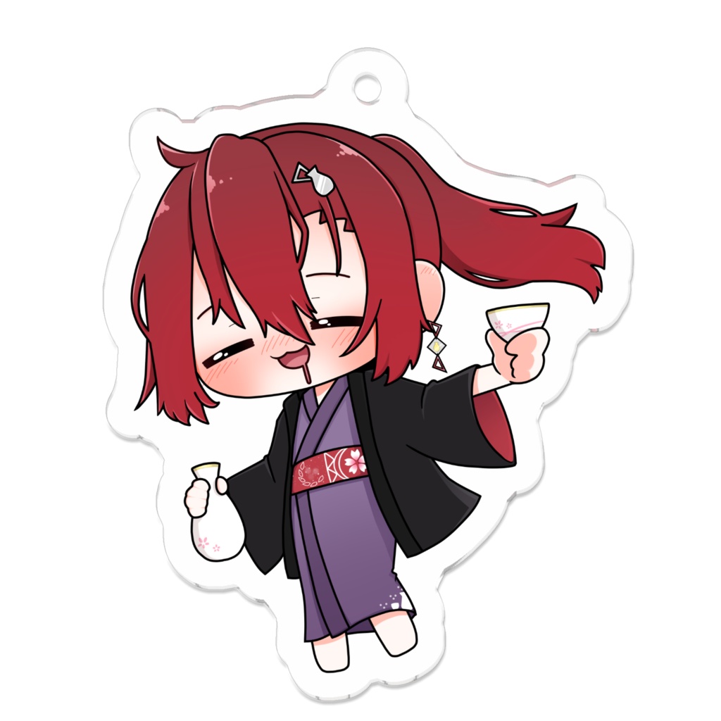 泥酔あんずキーホルダー