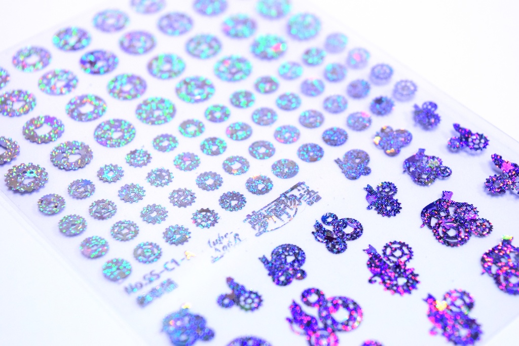 3 レジン用透明シートpr Ss C1 A 銀星ホログラム ランダム発送 Aube Noir Booth