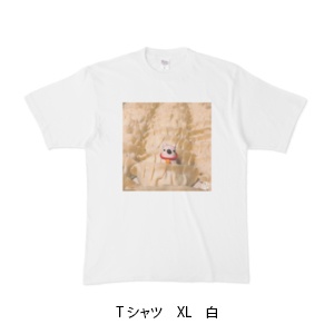豆犬さんぽTシャツ/ぎょうざのお花畑