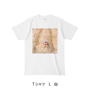 豆犬さんぽTシャツ/ぎょうざのお花畑