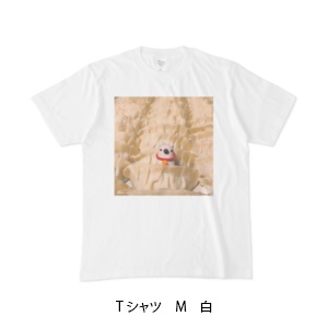 豆犬さんぽTシャツ/ぎょうざのお花畑
