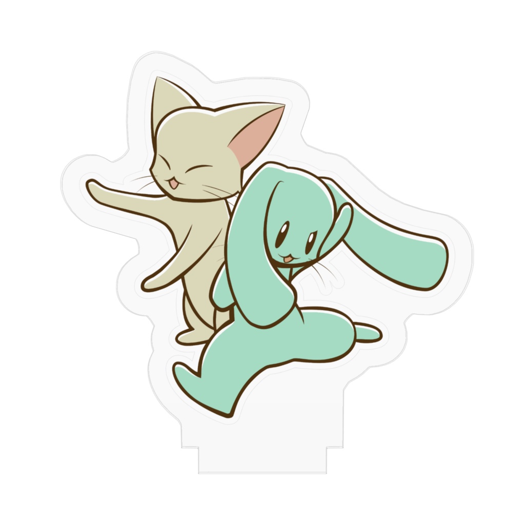 琥珀くん&翡翠くんなかよしアクリルフィギュア【怪盗Meowブラザーズ翡翠くんパスワード付き】(KOH-05)