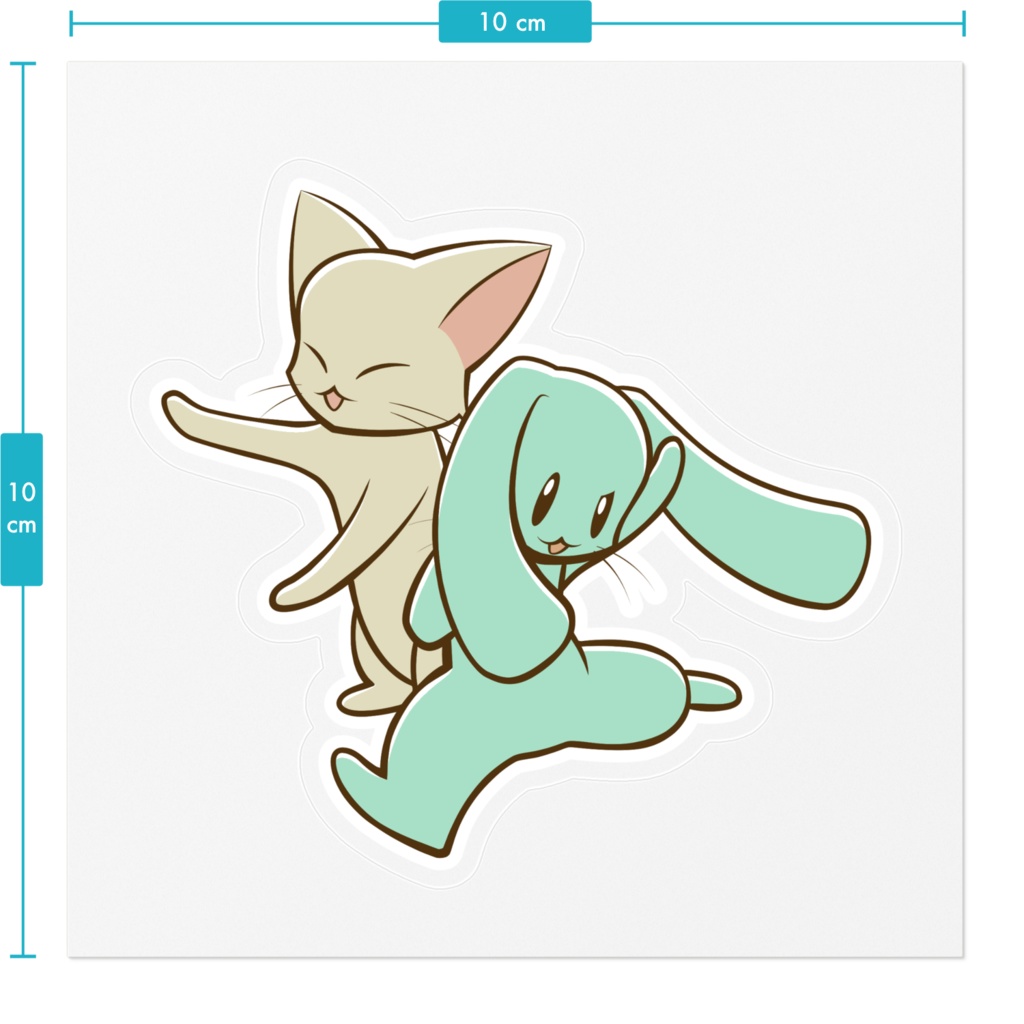 琥珀くん&翡翠くんなかよしステッカー【怪盗Meowブラザーズ翡翠くんパスワード付き】(KOH-06)