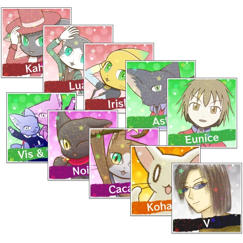 Setariaキャラクターホログラムシール
