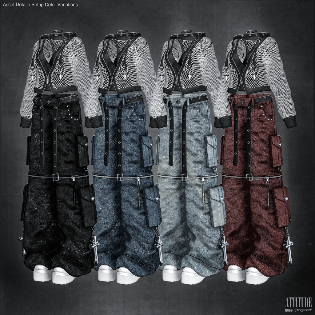 【1ヵ月限定販売/11アバター対応】Attitude/アティチュード(衣装+タトゥー/QRGE × cybergirlcult コラボ作品)