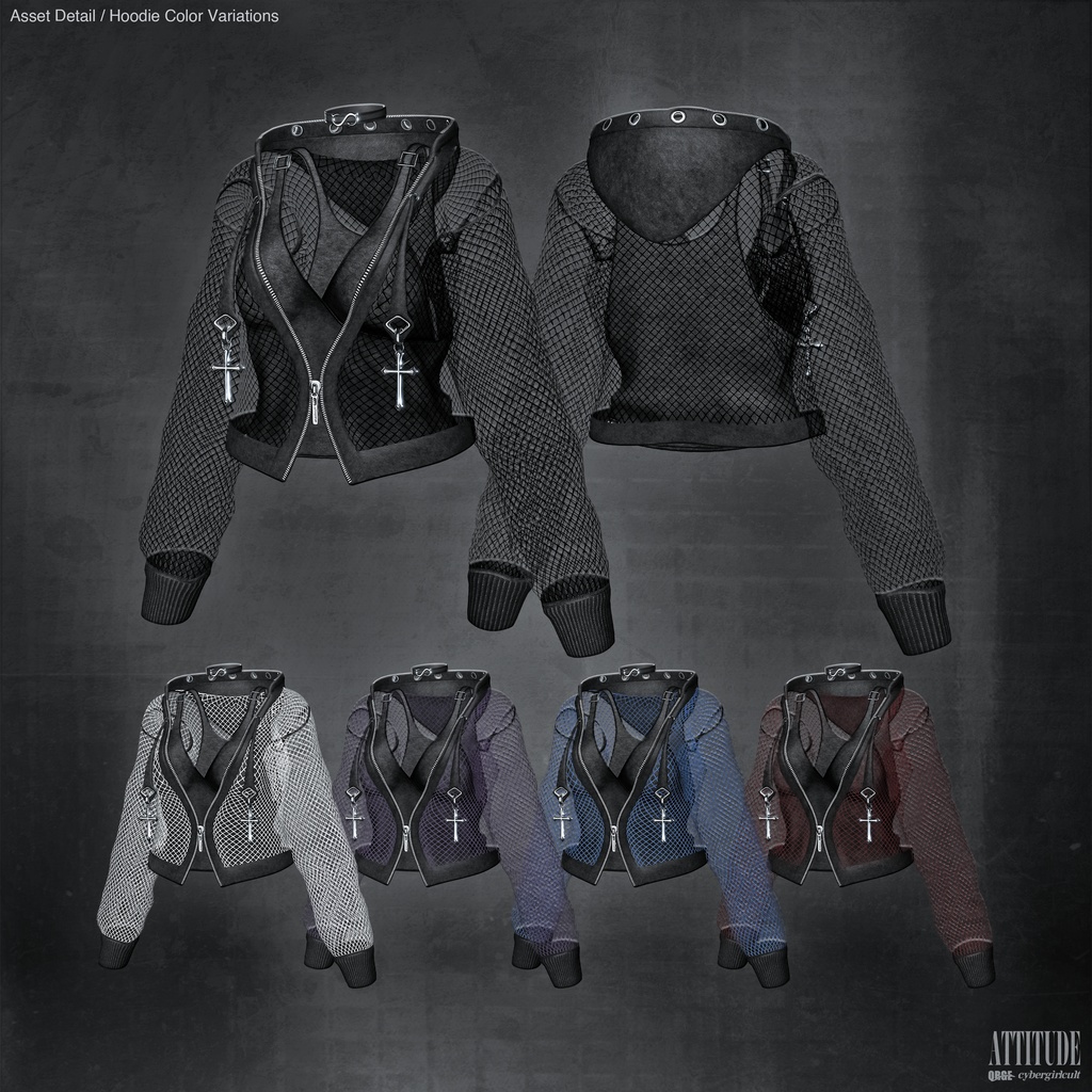 【1ヵ月限定販売/11アバター対応】Attitude/アティチュード(衣装+タトゥー/QRGE × cybergirlcult コラボ作品)