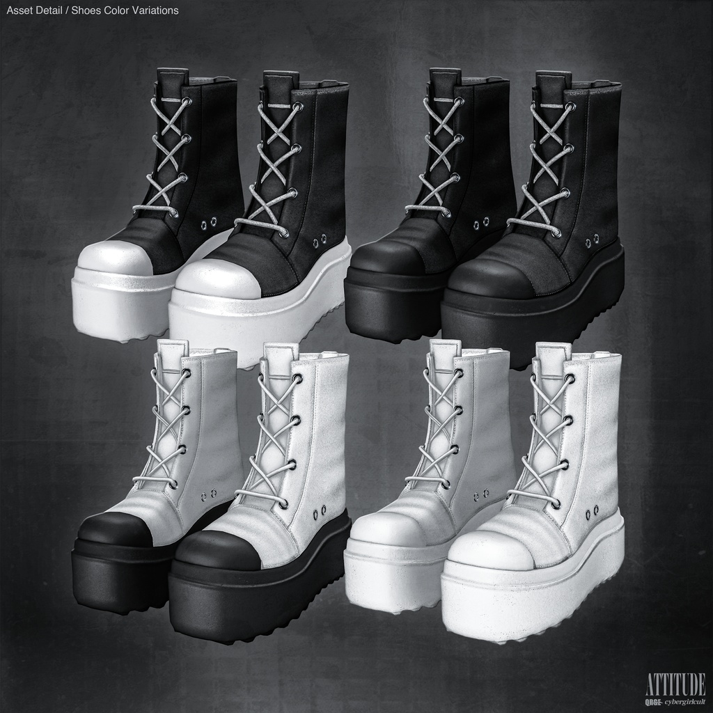 【1ヵ月限定販売/11アバター対応】Attitude/アティチュード(衣装+タトゥー/QRGE × cybergirlcult コラボ作品)