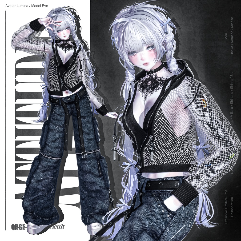 【1ヵ月限定販売/11アバター対応】Attitude/アティチュード(衣装+タトゥー/QRGE × cybergirlcult コラボ作品)