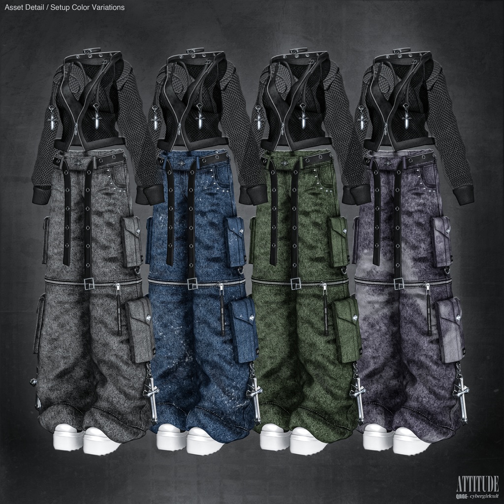 【1ヵ月限定販売/11アバター対応】Attitude/アティチュード(衣装+タトゥー/QRGE × cybergirlcult コラボ作品)