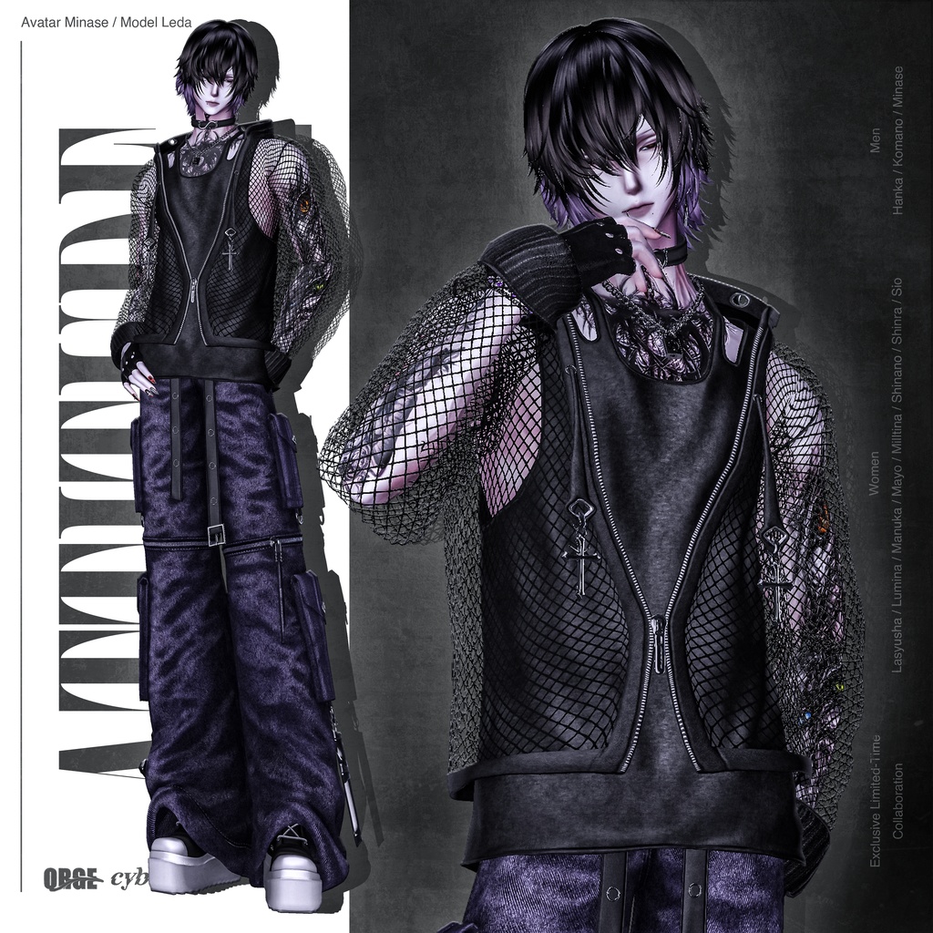 【1ヵ月限定販売/11アバター対応】Attitude/アティチュード(衣装+タトゥー/QRGE × cybergirlcult コラボ作品)