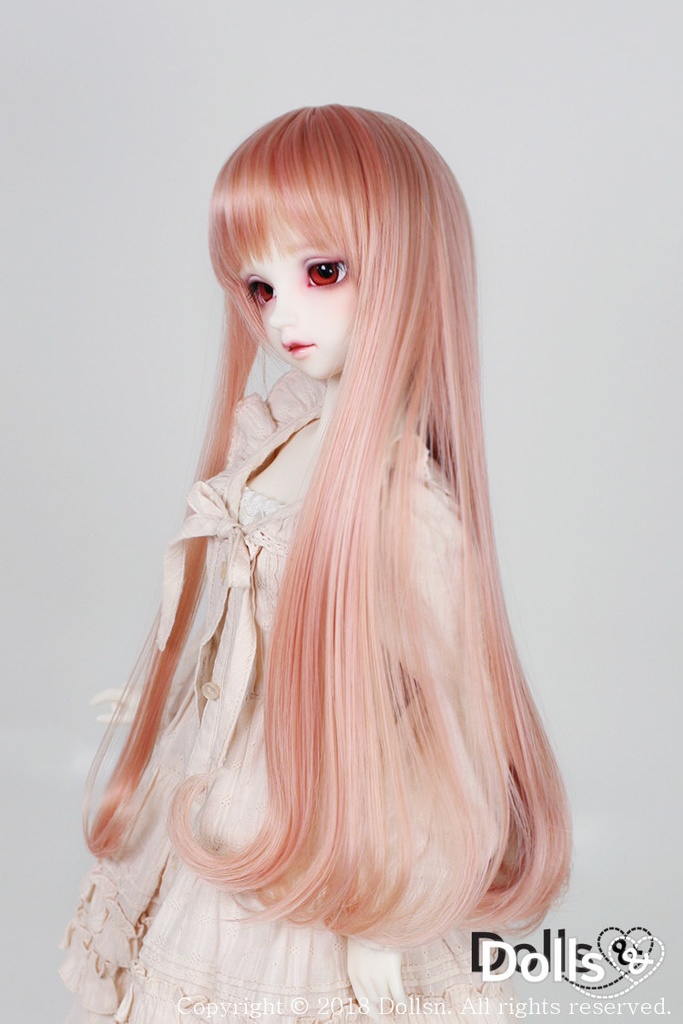 SD DDサイズ耐熱ウイッグ 8~9インチ ロングストレート WM-002 (アプリコット)