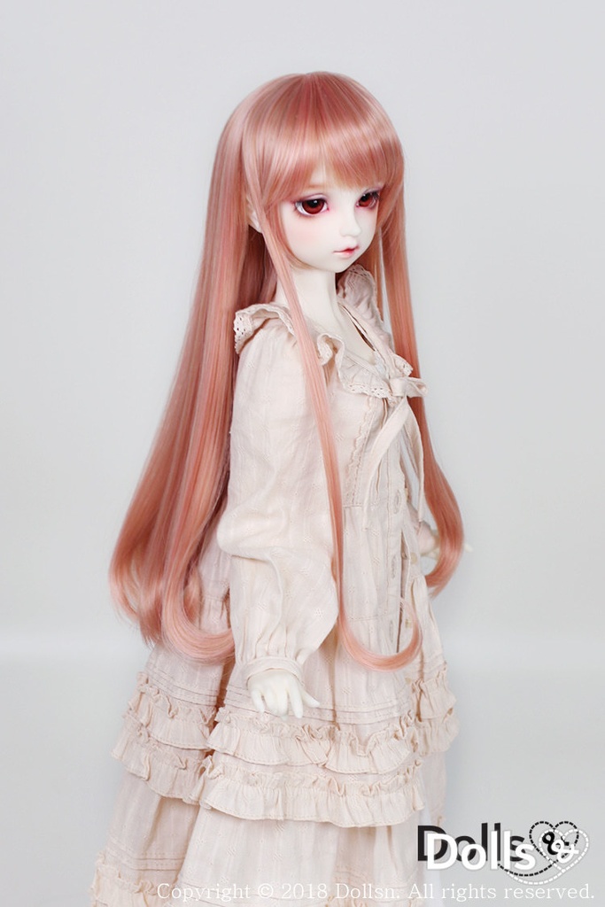 SD DDサイズ耐熱ウイッグ 8~9インチ ロングストレート WM-002 (アプリコット)