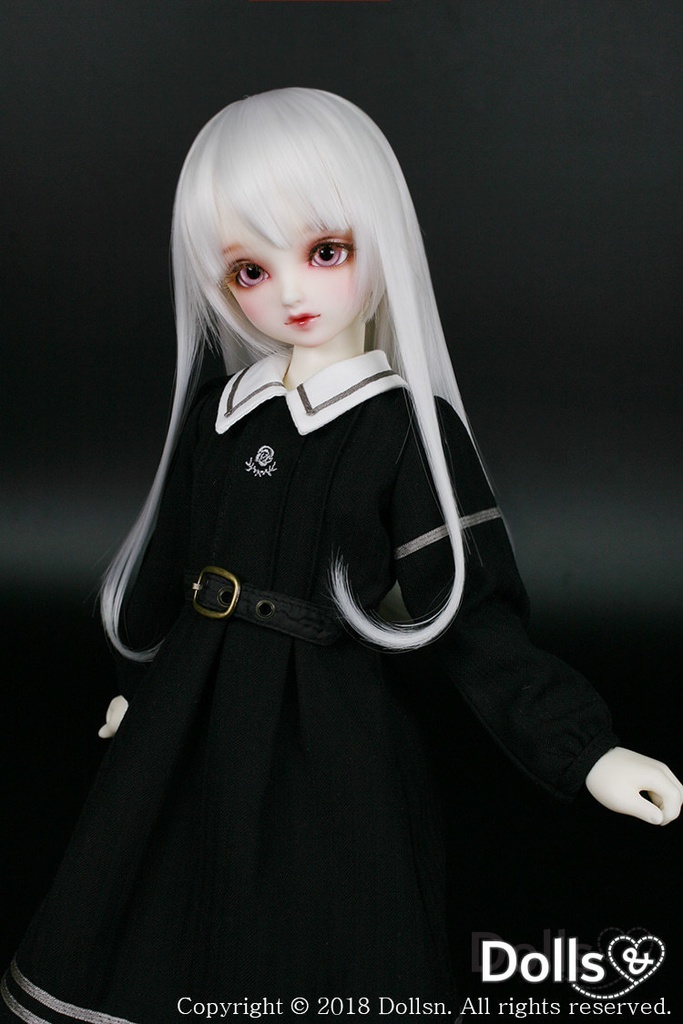 MSD SDMサイズ耐熱ウイッグ 7~8インチ ストレート WMM-002 (ロイヤルミルク)