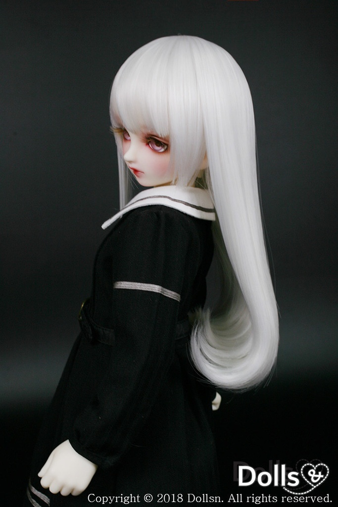 MSD SDMサイズ耐熱ウイッグ 7~8インチ ストレート WMM-002 (ロイヤルミルク)