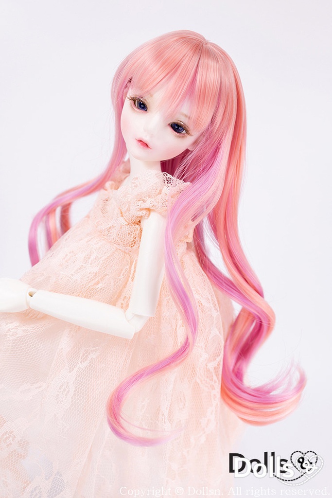 MSD SDMサイズ耐熱ウイッグ 7~8インチ WMM-026 (コーラルピンク)