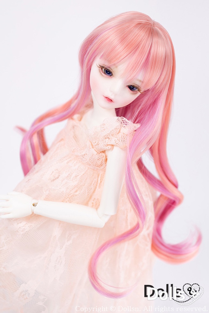 MSD SDMサイズ耐熱ウイッグ 7~8インチ WMM-026 (コーラルピンク)
