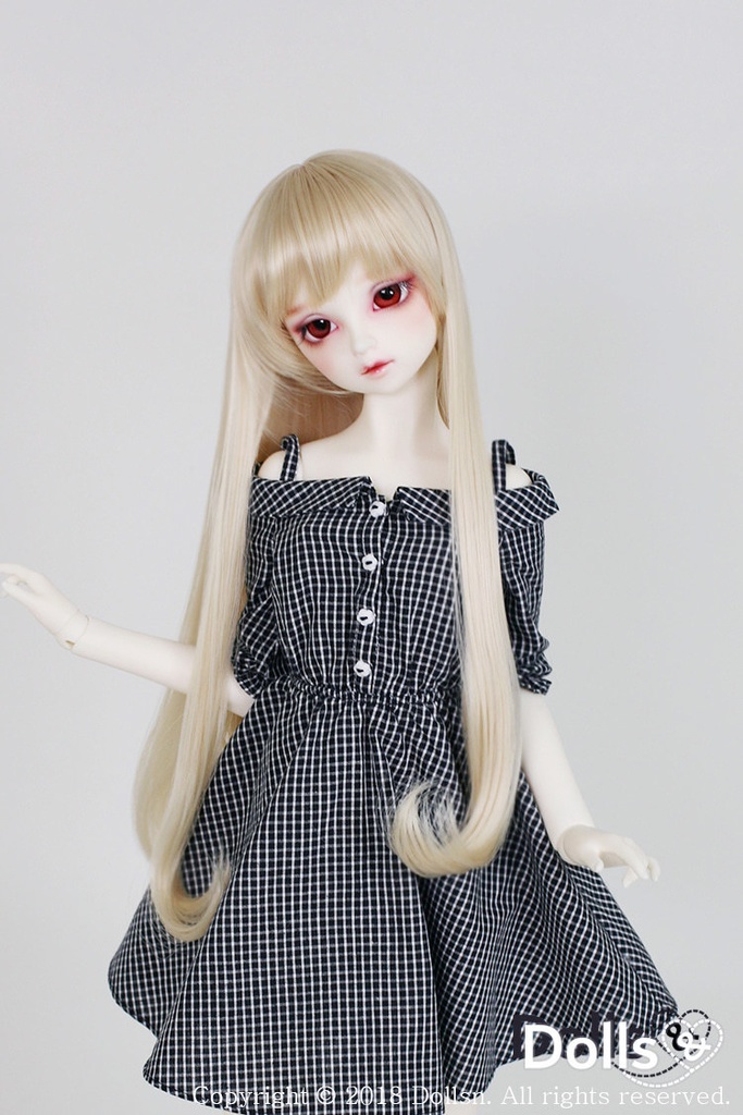 SD DDサイズ耐熱ウイッグ 8~9インチ ロングストレート WM-002 (シャインブロンド)