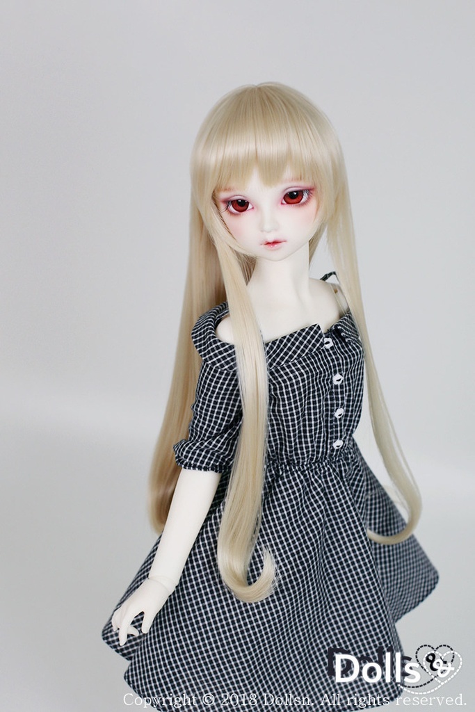 SD DDサイズ耐熱ウイッグ 8~9インチ ロングストレート WM-002 (シャインブロンド)
