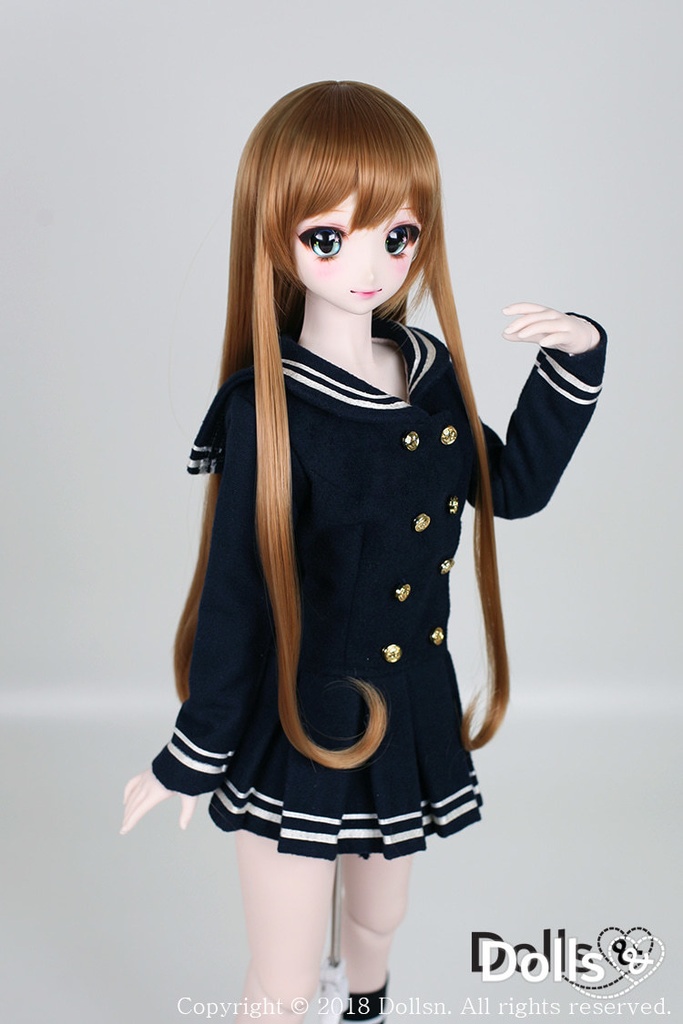 SD DDサイズ耐熱ウイッグ 8~9インチ ロングストレート WM-002 (シュガーキャラメル)