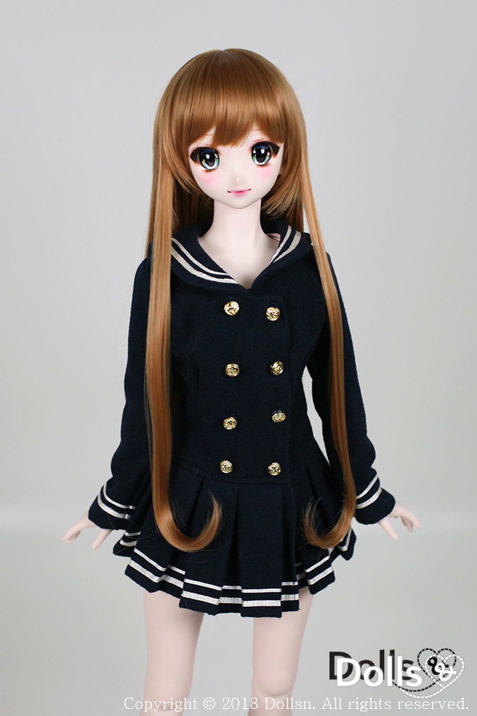 SD DDサイズ耐熱ウイッグ 8~9インチ ロングストレート WM-002 (シュガーキャラメル)