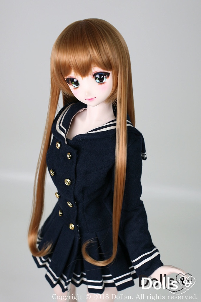 SD DDサイズ耐熱ウイッグ 8~9インチ ロングストレート WM-002 (シュガーキャラメル)