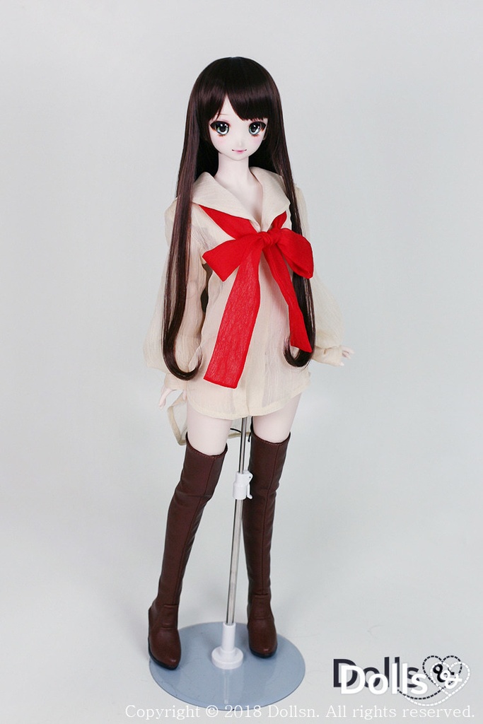 SD DDサイズ耐熱ウイッグ 8~9インチ ロングストレート WM-002 (チョコレート)