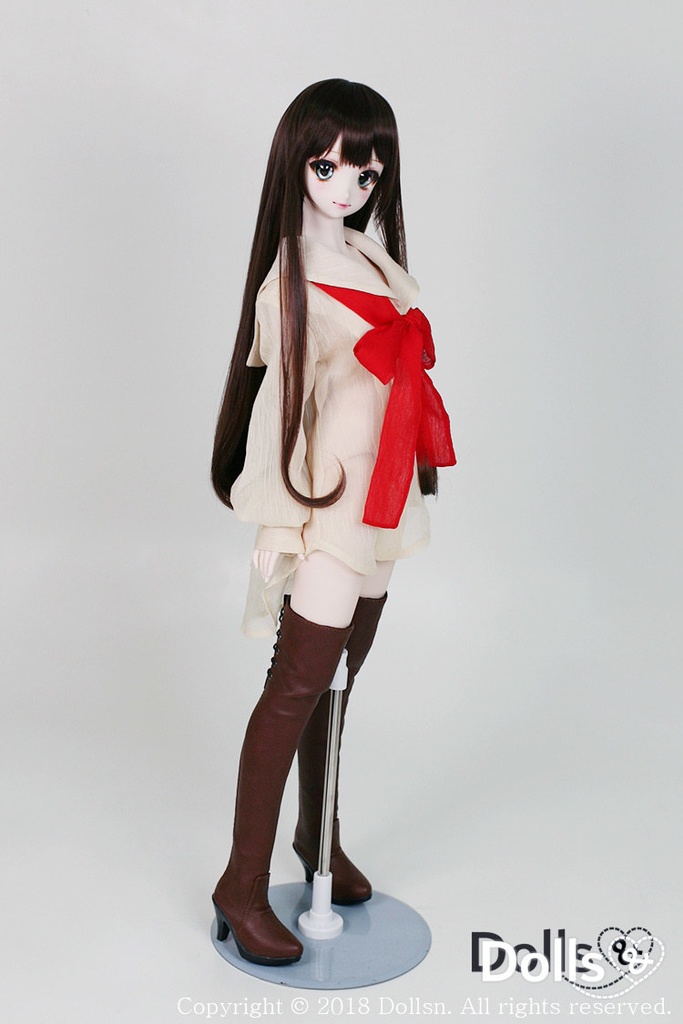 SD DDサイズ耐熱ウイッグ 8~9インチ ロングストレート WM-002 (チョコレート)