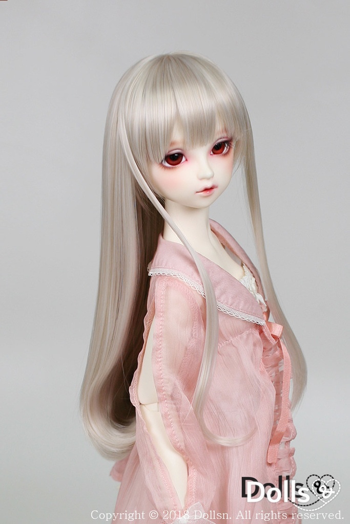 SD DDサイズ耐熱ウイッグ 8~9インチ ロングストレート WM-002 (カプチーノ)