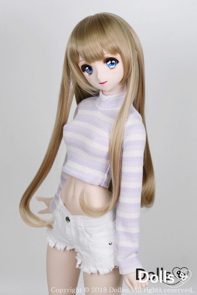 SD DDサイズ耐熱ウイッグ 8~9インチ ロングストレート WM-002 (クリームベージュ)