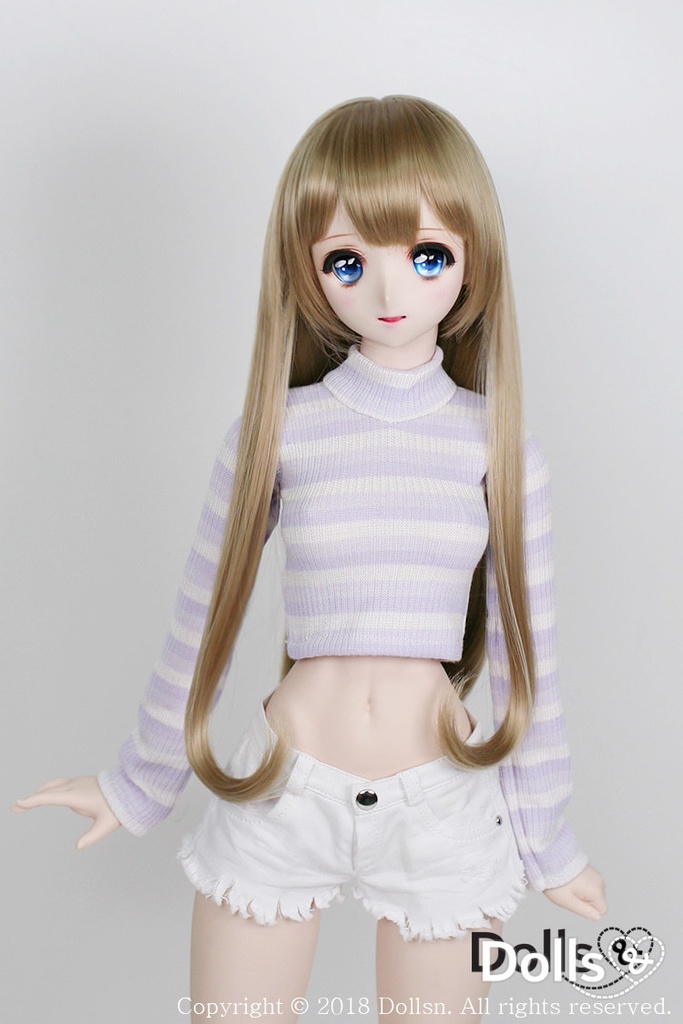 SD DDサイズ耐熱ウイッグ 8~9インチ ロングストレート WM-002 (クリームベージュ)