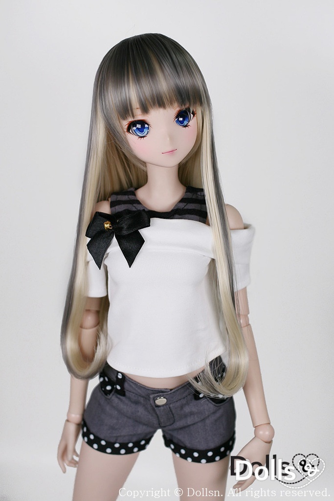 SD DDサイズ耐熱ウイッグ 8~9インチ ロングストレート WM-002 (アッシュベージュ)