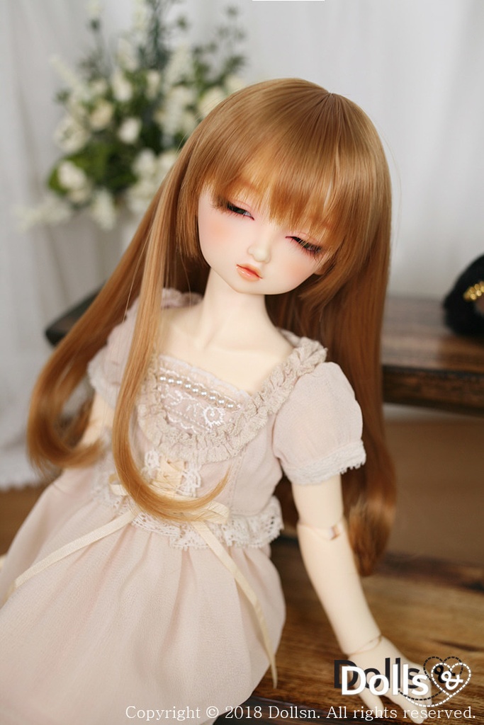 MSD SDMサイズ耐熱ウイッグ 7~8インチ ストレート WMM-002 (シュガーキャラメル)