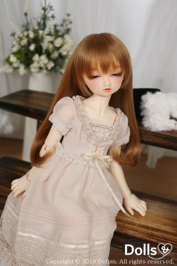 MSD SDMサイズ耐熱ウイッグ 7~8インチ ストレート WMM-002 (シュガーキャラメル)