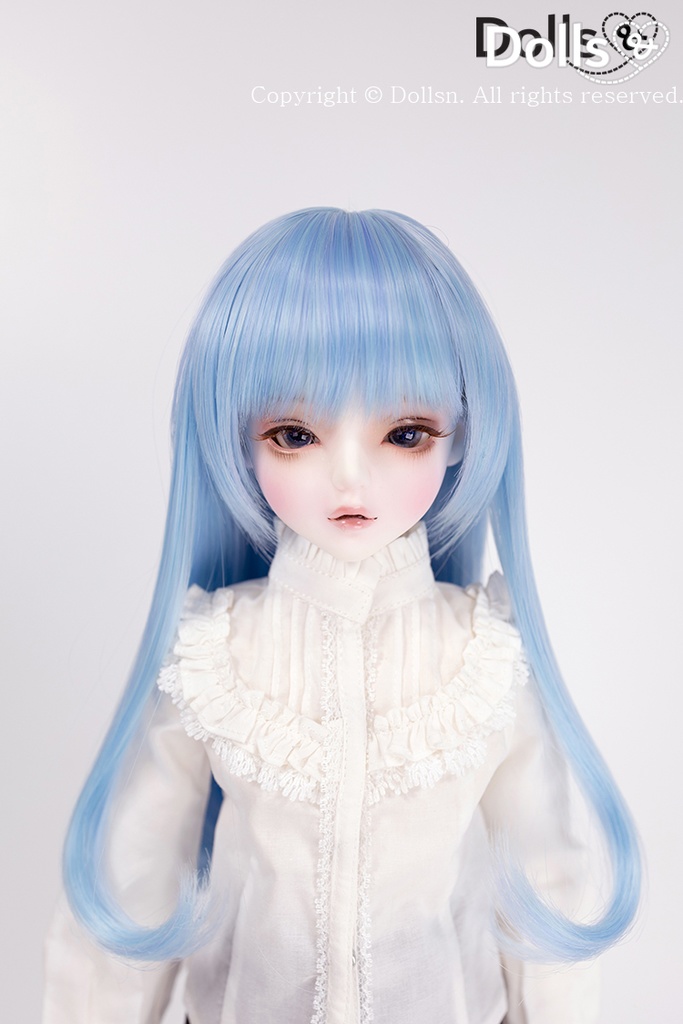 MSD SDMサイズ耐熱ウイッグ 7~8インチ ストレート WMM-002 (アクアブルー)